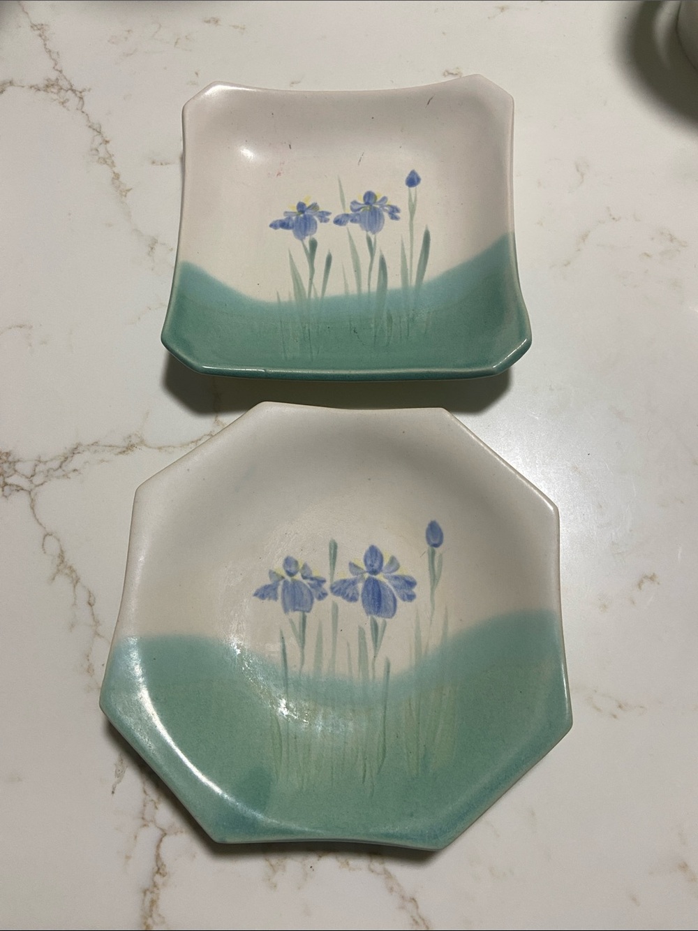 2PC. Lot OTAGIRI JAPANESE Viintage Stoneware OTSUMAMI/SNACK/TRINKET Plates